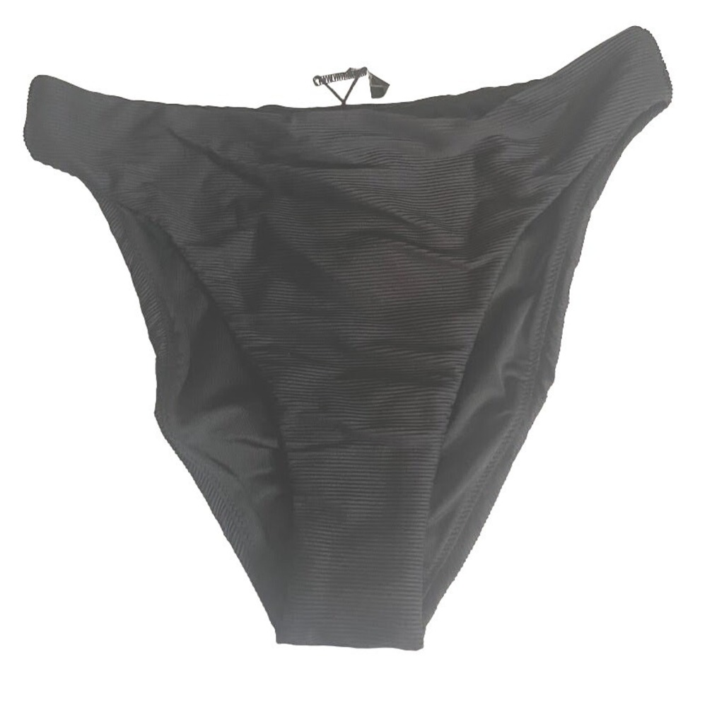 J Crew Black High Rise Cheeky Coverage Bikini Swim‎ Bottom Size Small NWT